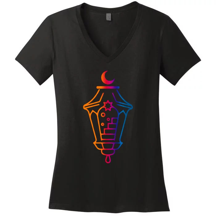 Ramadan Mubarak Gift Ramadan Arab Islam Muslim Women's V-Neck T-Shirt