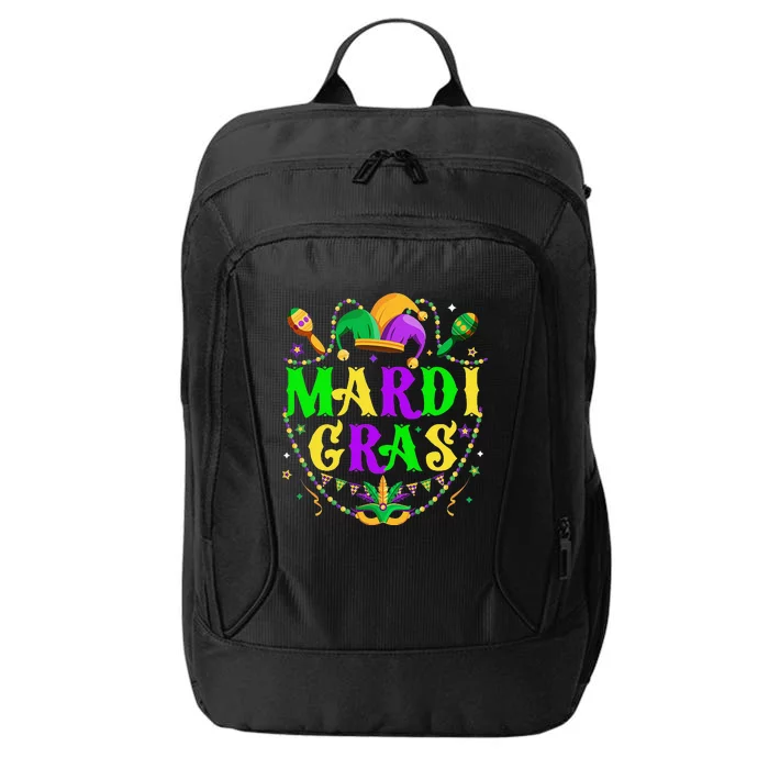 Retro Mardi Gras Party Hat Clothes Funny City Backpack