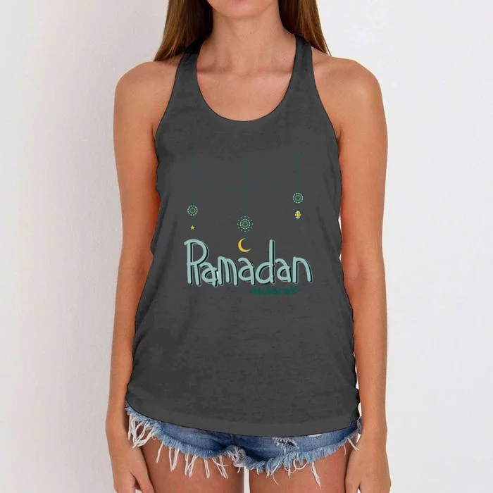 Ramadan Mubarak Gift Women's Knotted Racerback Tank