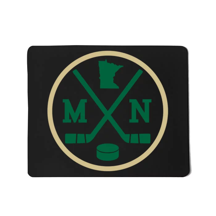 Retro Minnesota Hockey Emblem Vintage Mn Gift Mousepad