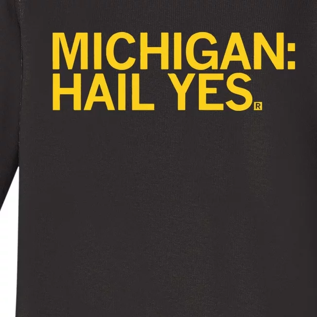 Raygun Michigan Hail Yes Baby Long Sleeve Bodysuit