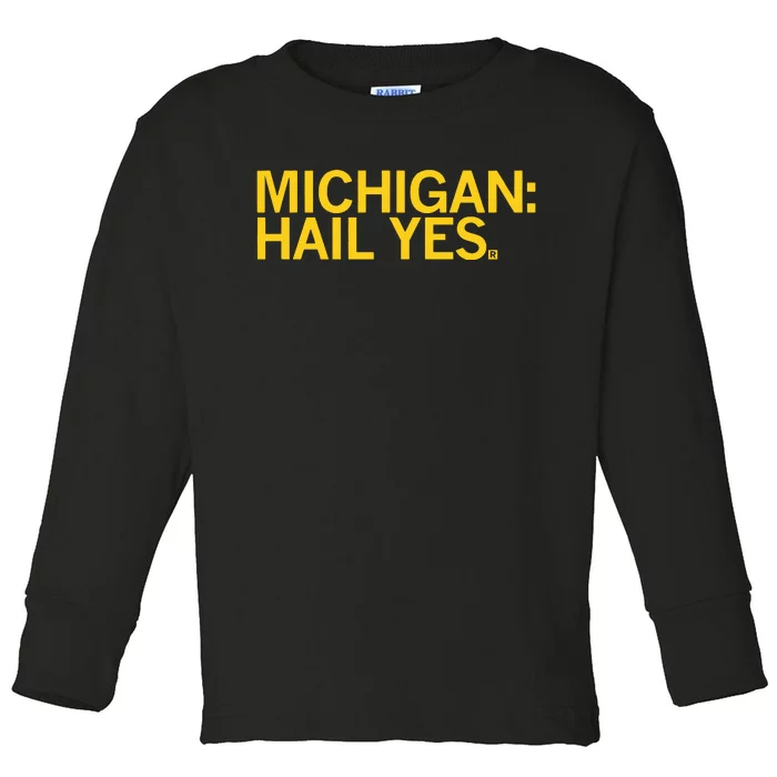 Raygun Michigan Hail Yes Toddler Long Sleeve Shirt