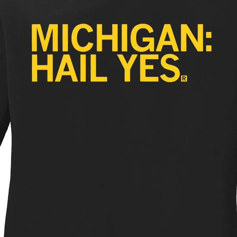 Raygun Michigan Hail Yes Ladies Long Sleeve Shirt