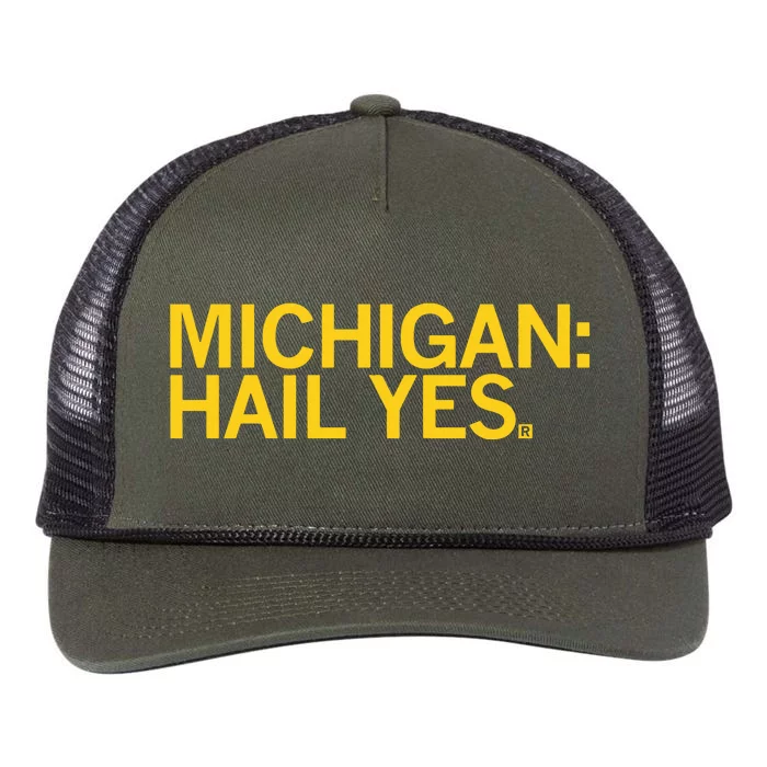 Raygun Michigan Hail Yes Retro Rope Trucker Hat Cap