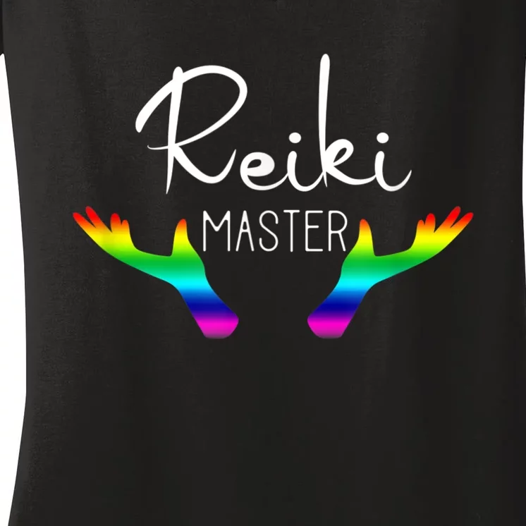 Reiki Master Holistic Energy Healing Women's V-Neck T-Shirt