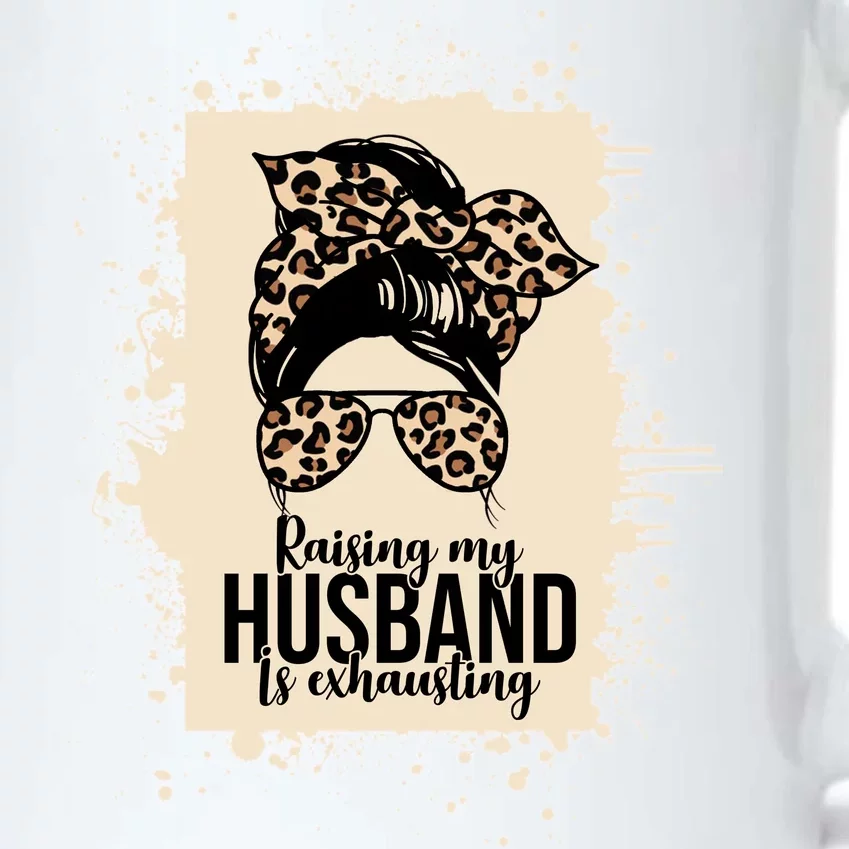 Raising My Husband Is Exhausting Black Color Changing Mug