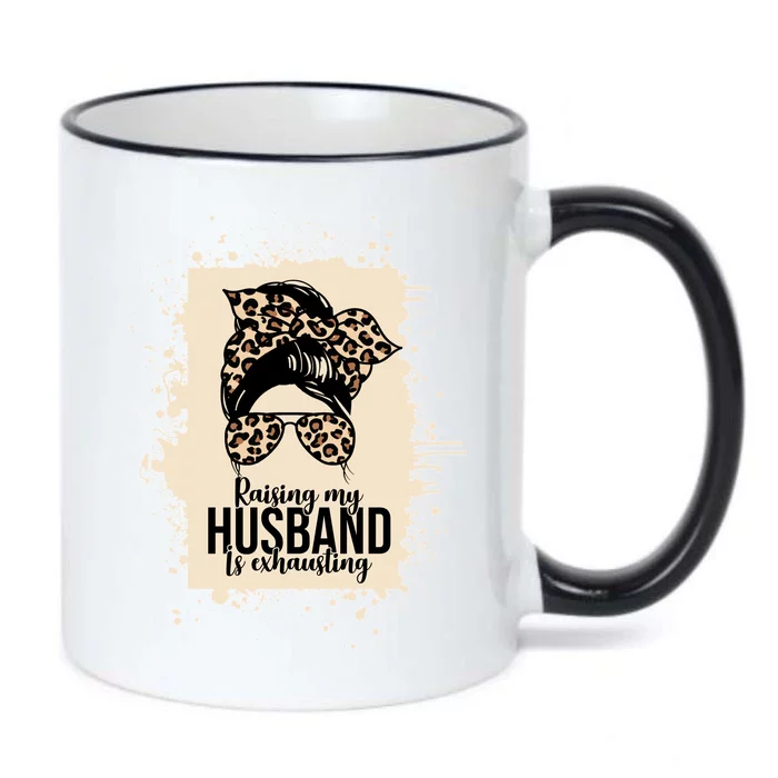 Raising My Husband Is Exhausting Black Color Changing Mug