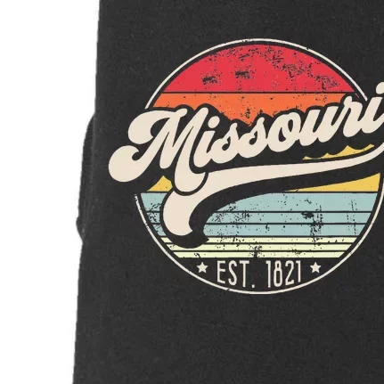 Retro Missouri Home State Mo Cool 70s Style Sunset Doggie 3-End Fleece Hoodie