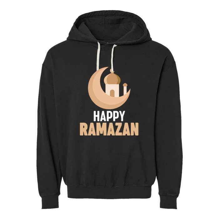 Ramadan Mubarak Happy Ramadan Islamic Muslim Gift Garment-Dyed Fleece Hoodie