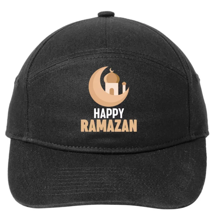 Ramadan Mubarak Happy Ramadan Islamic Muslim Gift 7-Panel Snapback Hat