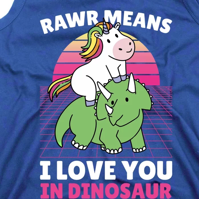 Rawr Means I Love You In Dinosaur With Dinosaur Gift Tank Top