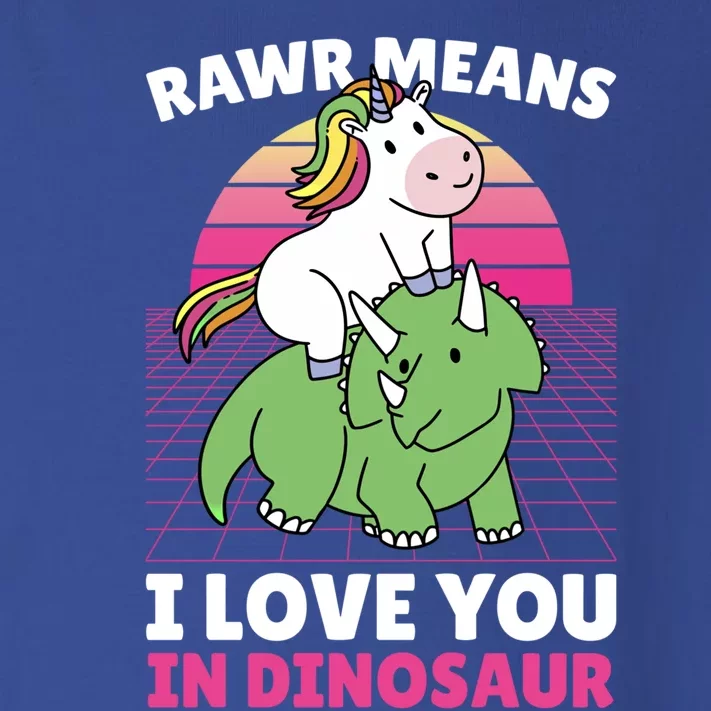 Rawr Means I Love You In Dinosaur With Dinosaur Gift Toddler Long Sleeve Shirt