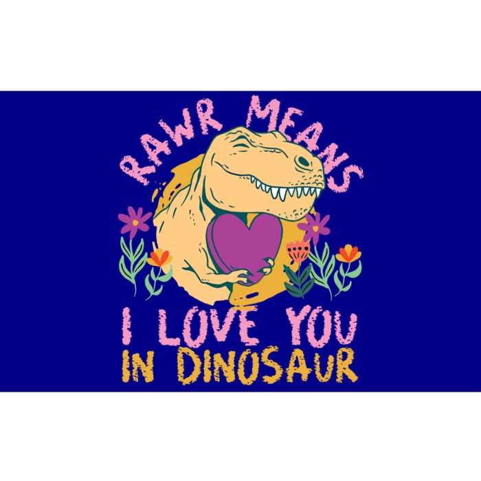 Rawr Means I Love You In Dinosaur With Heart Gift Bumper Sticker