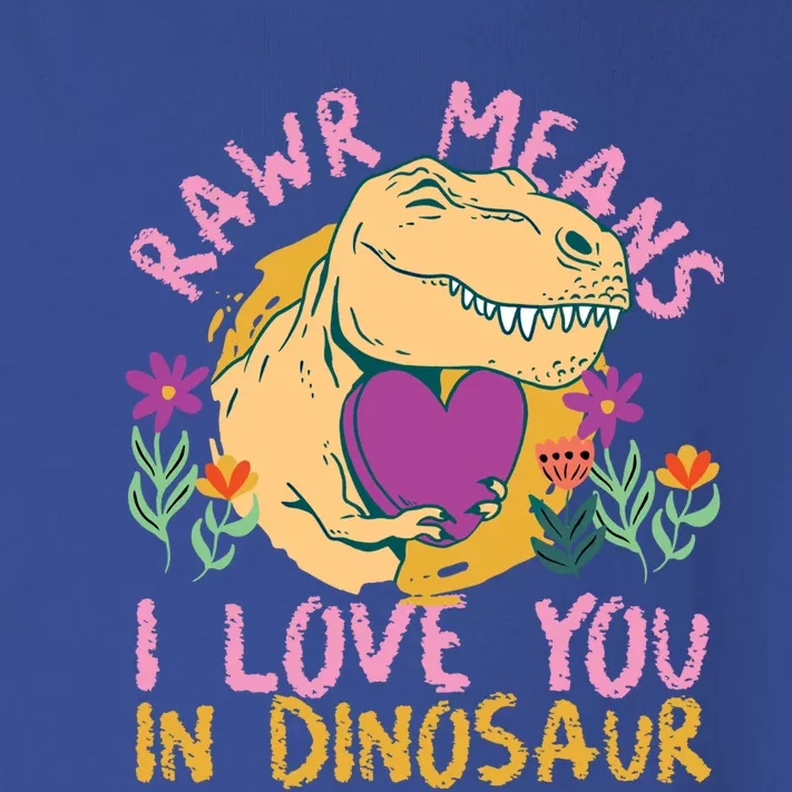 Rawr Means I Love You In Dinosaur With Heart Gift Toddler Long Sleeve Shirt