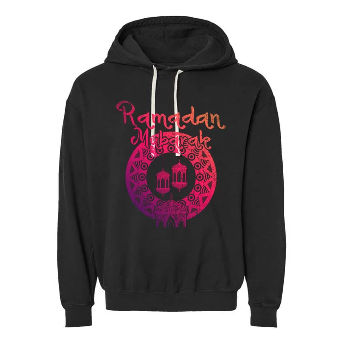 Ramadan Mubarak Islamic Celebration Muslim Ramadan Funny Gift Garment-Dyed Fleece Hoodie