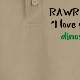 Rawr Means I Love You In Dinosaur Gift Dry Zone Grid Performance Polo