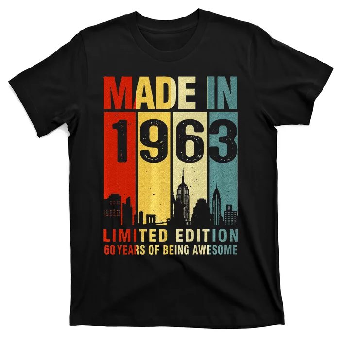 Retro Made In 1963 Limited Edition 60 Years Of Being Awesome T-Shirt