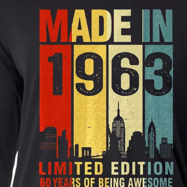 Retro Made In 1963 Limited Edition 60 Years Of Being Awesome Cooling Performance Long Sleeve Crew