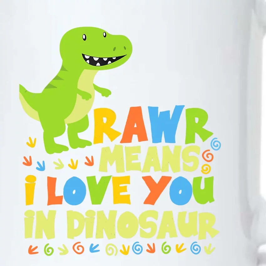 Rawr Means I Love You In Dinosaur Black Color Changing Mug