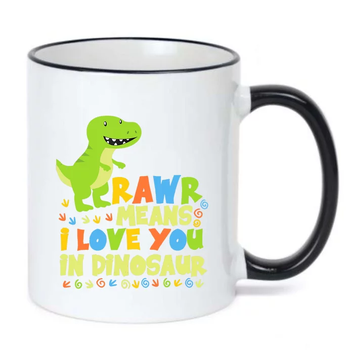 Rawr Means I Love You In Dinosaur Black Color Changing Mug