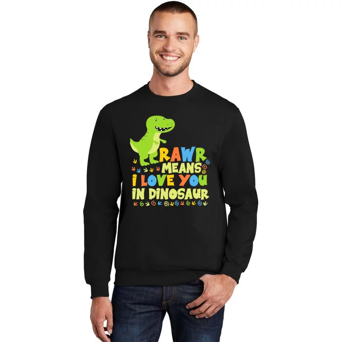 Rawr Means I Love You In Dinosaur Sweatshirt