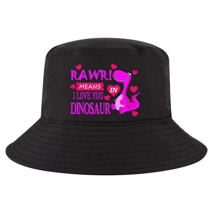 Rawr Means I Love You In Dinosaur Funny Couple Cool Comfort Performance Bucket Hat