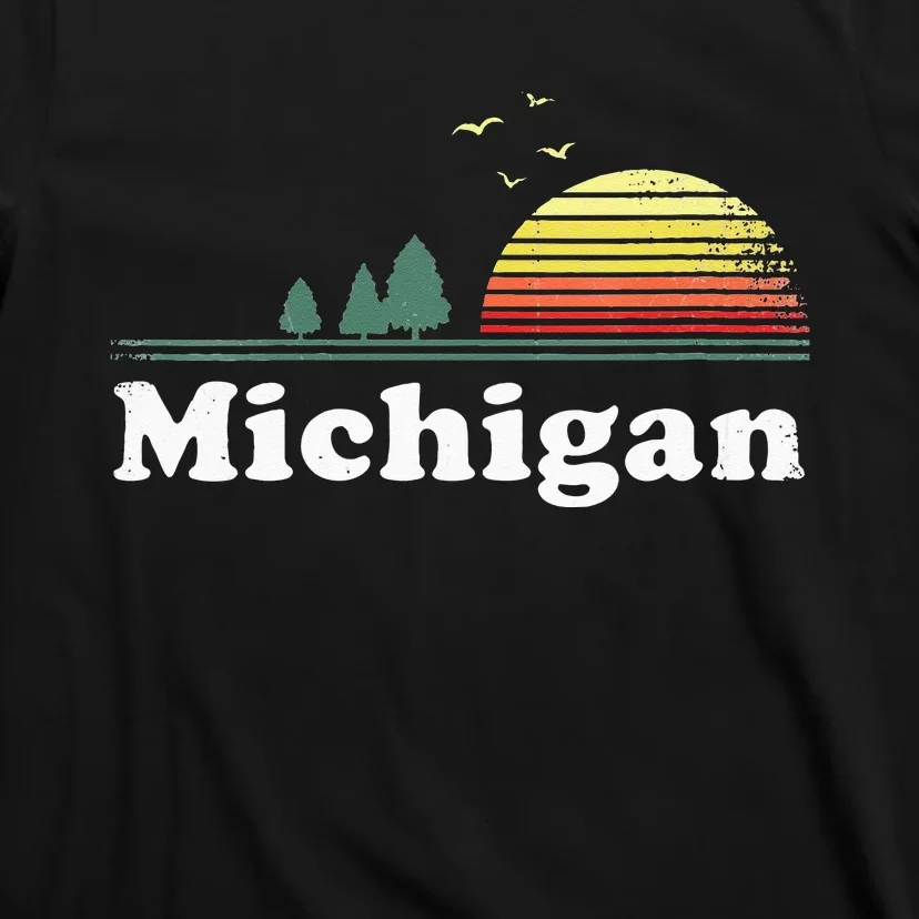 Retro Michigan Image Novelty Home MI State Souvenir T-Shirt