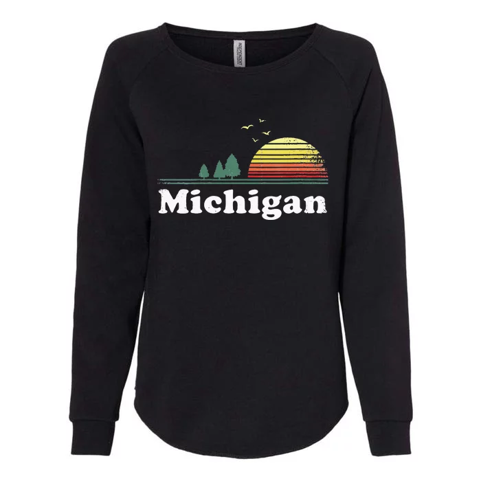 Retro Michigan Image Novelty Home MI State Souvenir Womens California Wash Sweatshirt