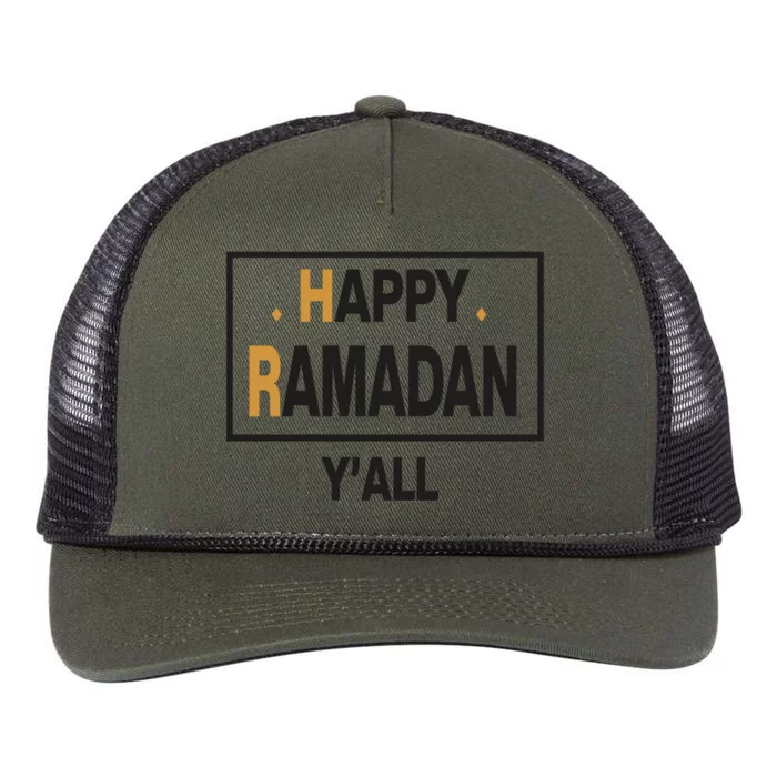 Ramadan Mubarak It's Ramadan Y'all Gift Ramadan Kareem Retro Rope Trucker Hat Cap