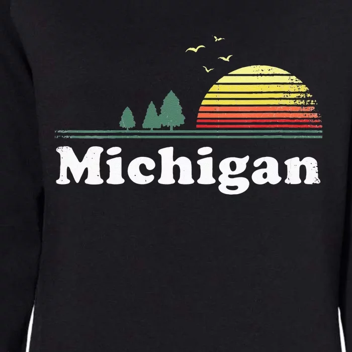 Retro Michigan Image Novelty Home MI State Souvenir Womens California Wash Sweatshirt