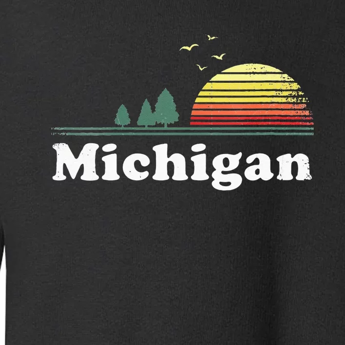 Retro Michigan Image Novelty Home MI State Souvenir Toddler Sweatshirt