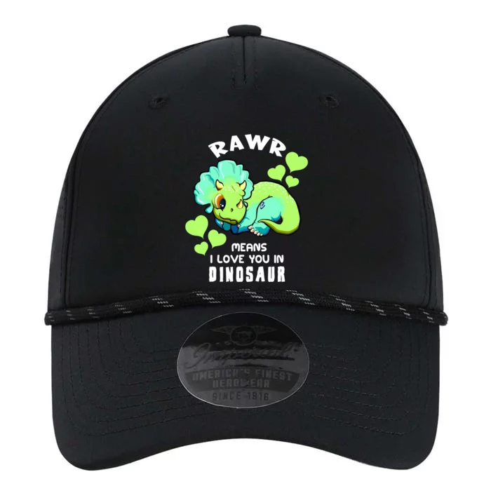 Rawr Means I Love You In Dinosaur Triceratops Design Cute Gift Performance The Dyno Cap