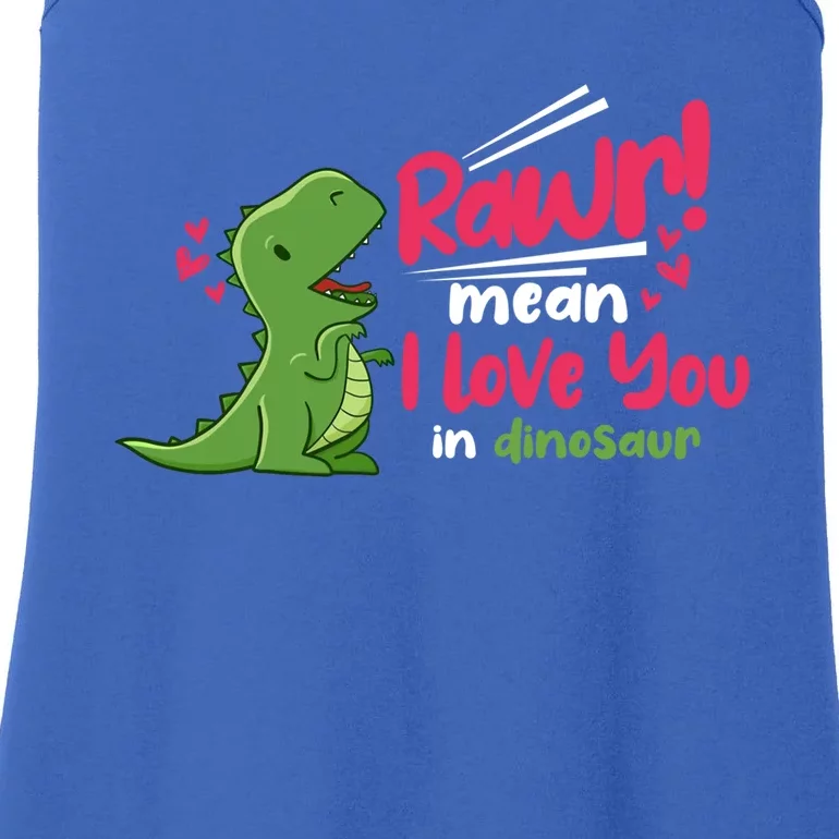 Rawr Means I Love You In Dinosaur T Rex Design Funny Gift Ladies Essential Tank