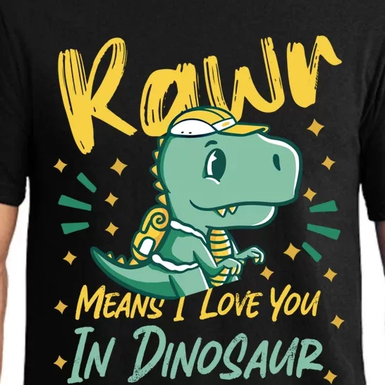 Rawr Means I Love You In Dinosaur Design And Gift Pajama Set