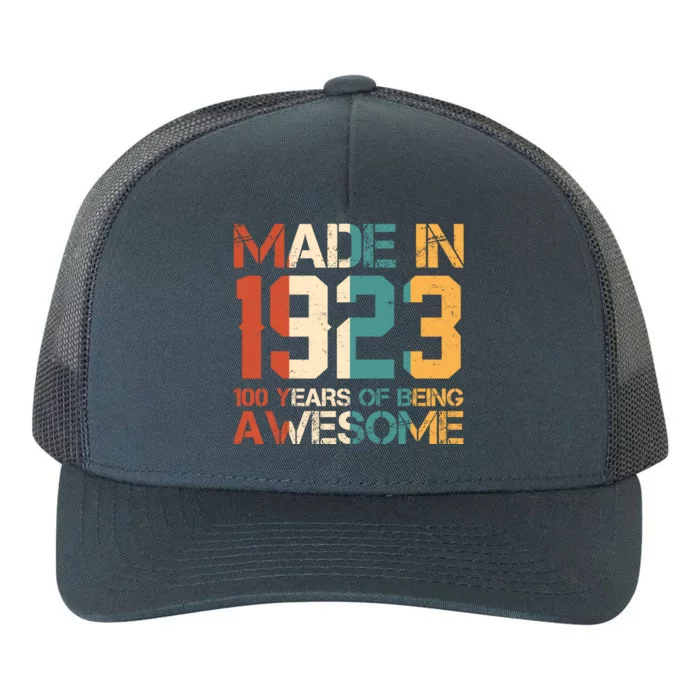 Retro Made In 1923 100 Years Of Being Awesome Birthday Yupoong Adult 5-Panel Trucker Hat