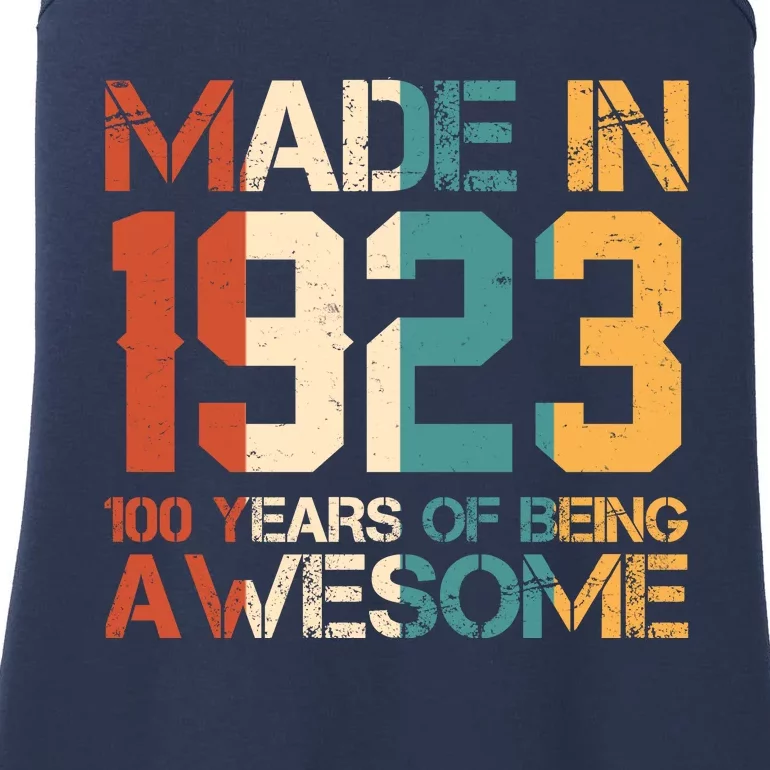 Retro Made In 1923 100 Years Of Being Awesome Birthday Ladies Essential Tank