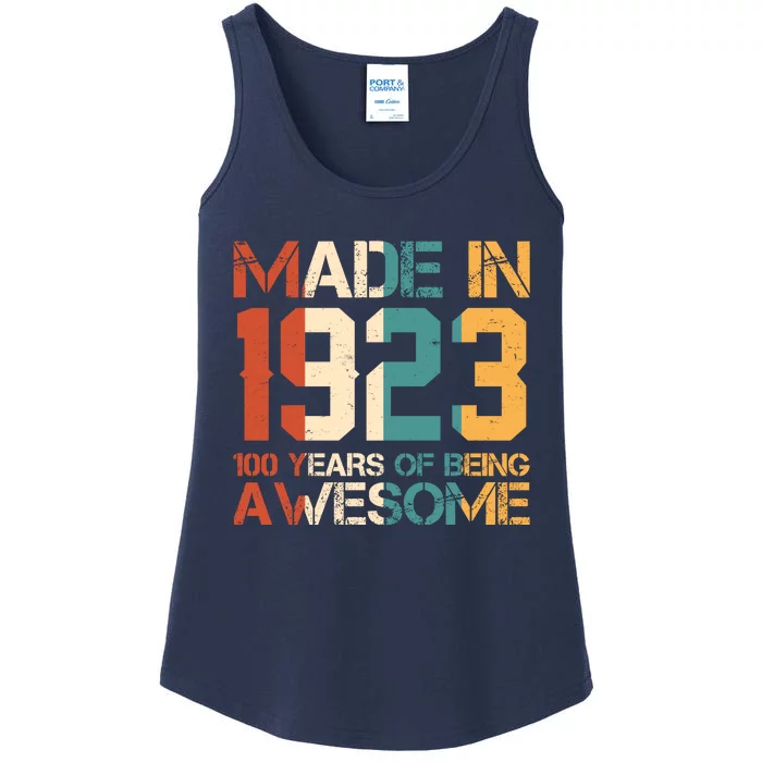 Retro Made In 1923 100 Years Of Being Awesome Birthday Ladies Essential Tank