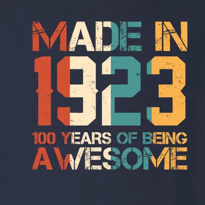 Retro Made In 1923 100 Years Of Being Awesome Birthday Toddler Long Sleeve Shirt