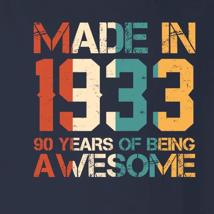 Retro Made In 1933 90 Years Of Being Awesome Birthday Toddler Long Sleeve Shirt