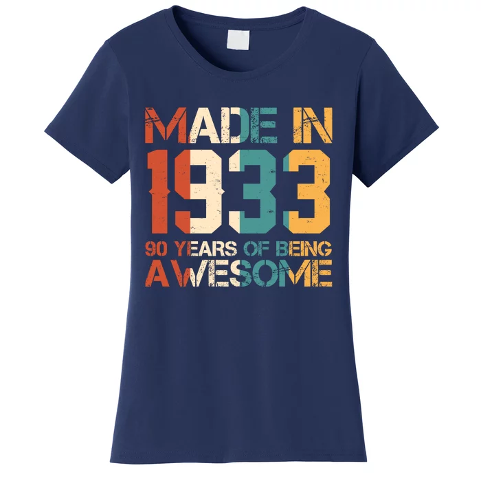 Retro Made In 1933 90 Years Of Being Awesome Birthday Women's T-Shirt