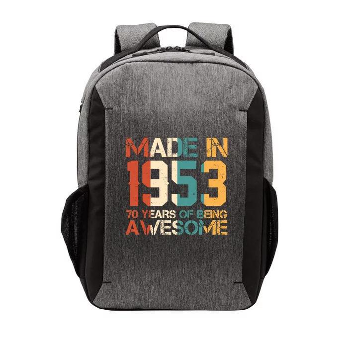 Retro Made In 1953 70 Years Of Being Awesome Birthday Vector Backpack