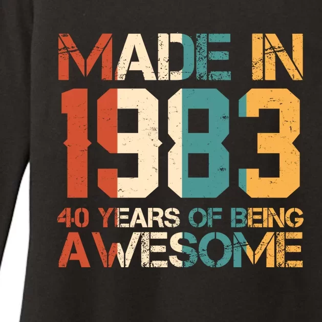 Retro Made In 1983 40 Years Of Being Awesome Birthday Womens CVC Long Sleeve Shirt