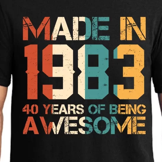 Retro Made In 1983 40 Years Of Being Awesome Birthday Pajama Set