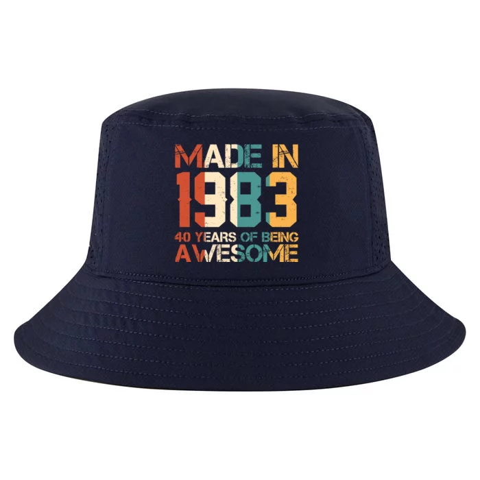 Retro Made In 1983 40 Years Of Being Awesome Birthday Cool Comfort Performance Bucket Hat