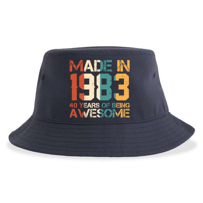 Retro Made In 1983 40 Years Of Being Awesome Birthday Sustainable Bucket Hat