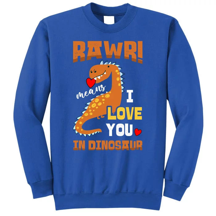 Rawr Means I Love You In Dinosaur Future Paleontologist Cute Gift Sweatshirt