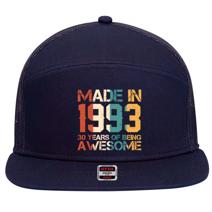 Retro Made In 1983 40 Years Of Being Awesome Birthday 7 Panel Mesh Trucker Snapback Hat