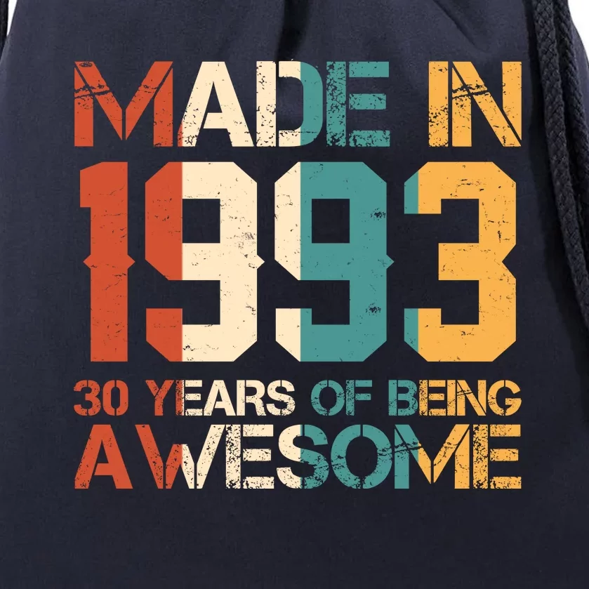 Retro Made In 1983 40 Years Of Being Awesome Birthday Drawstring Bag