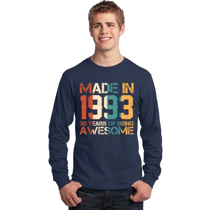 Retro Made In 1983 40 Years Of Being Awesome Birthday Tall Long Sleeve T-Shirt