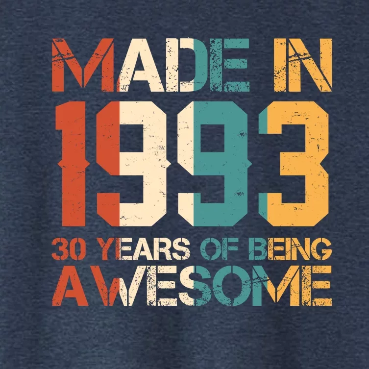 Retro Made In 1983 40 Years Of Being Awesome Birthday Women's Crop Top Tee